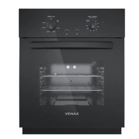 Forno de Embutir à Gás Venax 50L Totale Nero GIII Com Grill