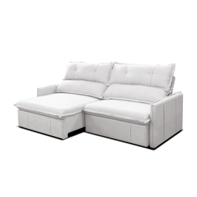 Sofá Moana 180cm Matielo 2 Assentos Retráteis Encostos Reclináveis Linho Bege - Outlet