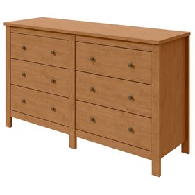 Cômoda Maggiore Lopas 6 Gavetas 162 Amêndoa Clean