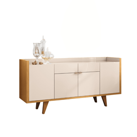 Balcão Buffet Melodia HB Móveis 160cm 4 Portas 2 Gavetas Cinamomo - Outlet