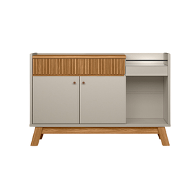 Buffet Lucca 2 Portas 1 Gaveta 1 Nicho 133cm Linea Brasil Nature/Off White
