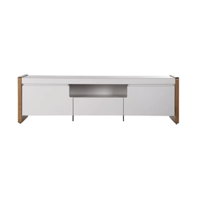 Rack Bristol Província 188cm 2 Portas 1 Gaveta Off White Fosco/Natural
