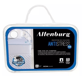 Protetor de Colchão Altenburg Antistress Impermeável Casal 140x190cm 100% Poliéster Branco
