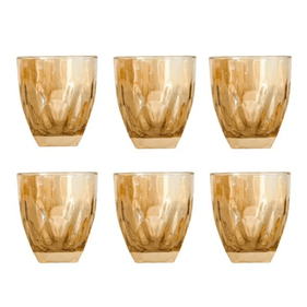 Jogo de 6 Copos Baixos Lilian 315ml Ambar