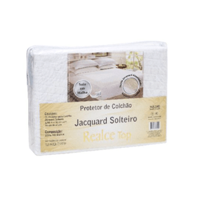 Protetor de Colchão Solteiro Naturalle Jacquard 90x190cm Branco
