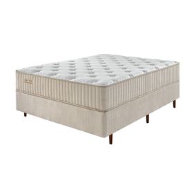 Conjunto Cama Box Maze Casal Ecoflex 138x188x67cm Espuma Spring Foam