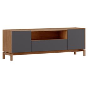 Rack Barcelona Finestra 180cm 2 Portas 1 Gaveta Tauari/Concret
