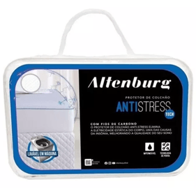 Protetor De Colchão Queen Altenburg Antistress Impermeável 160X200cm Branco