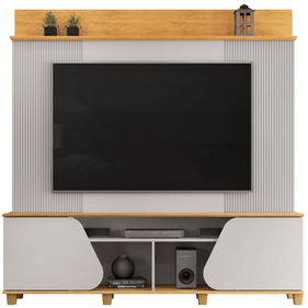 Home Painel Henry 182cm DJ Móveis Ripado Bali/Cedro
