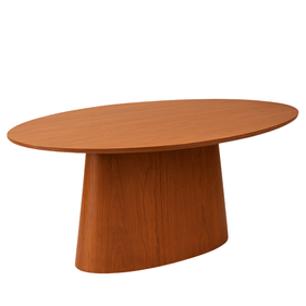 Mesa Aura Oval Ferrati 220x110cm Champanhe Tampo Laminado Champanhe