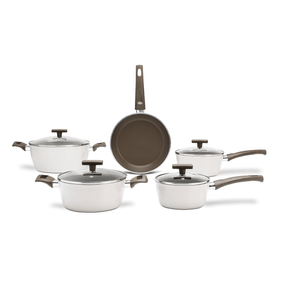 Jogo de Panelas Brinox Organika 5 Peças com Fundo de Indução Revestimento Cerâmico