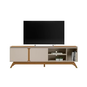 Rack Istambul Para TV até 70 Polegadas 200cm Linea Brasil 2 Portas Nature e Off White