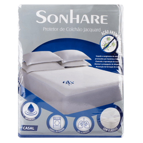 Protetor de Colchão Casal Jacquard Naturalle 300 Fios Impermeável 140x190cm