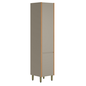 Armário Paneleiro Allure Linea 50cm 2 Portas Jequitibá e Gris