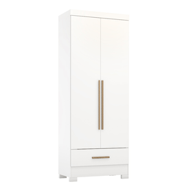 Roupeiro Smart Plus Rodial 85cm 2 Portas e 1 Gaveta Branco