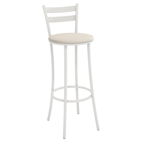 Banqueta Industrial Jade Kappesberg Branco Assento Courino Nude