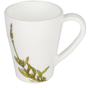 Caneca em Vidro Opalino Flora Full-Fit 350ml Amarilis