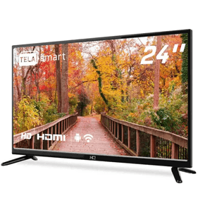 Smart TV LED 24" HQ 3 HDMI 2 USB WI-FI Android e Processador Quad Core Bivolt - Outlet