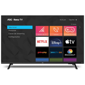 Smart TV Led 32" AOC 32S51 HD Roku Wifi Bivolt