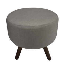Puff Smart Perfan 40cm Pé Palito Amêndoa Linho Bege
