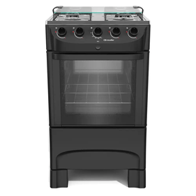 Fogão 4 Bocas Mueller MFI4BB Acendimento Automático Preto Bivolt