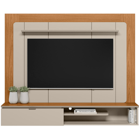 Home Painel Lugano Linea para TVs de até 65" Nature e Off White - Outlet