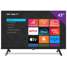 Smart TV DLED 43" FHD AOC 43S5045 Roku TV 220V