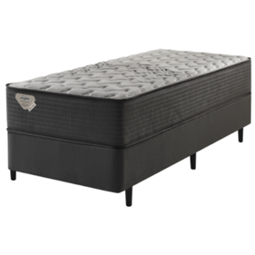 Conjunto Cama Box Solteiro Relax Comfort Ecoflex 88X188x66 Molas Ensacadas