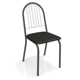 Cadeira Noruega Kappesberg Crome Preto Assento Preto
