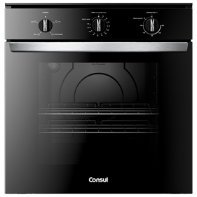 Forno de Embutir Elétrico Consul 84L COB84BE com Timer e Grill Preto 220V