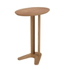 Mesa Auxiliar Lateral Oval TB604 Dalla Costa Freijó