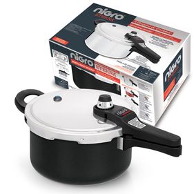 Panela de Pressão Antiaderente Eterna Nigro 4,5L Preto - Outlet