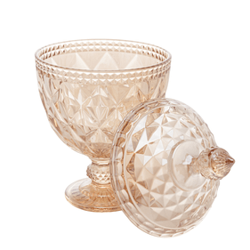 Potiche com Pe Cristal Diamond Coliseu