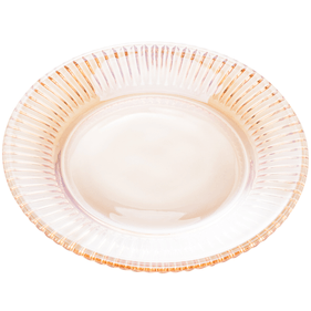 Prato Sobremesa Coliseu Cristal 19cm Âmbar - Outlet