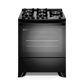 Fogão 5 Bocas Electrolux Experience FE5CP com Mesa de Vidro, PerfectCook360 e VaporBake Preto 220V