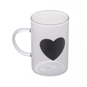 Caneca de Vidro Coliseu Blak Heart 280ml
