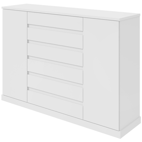 Cômoda Vedra 173cm Lopas 7 Gavetas 2 Portas Branco