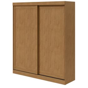 Roupeiro Lopas Lani 180cm 2 portas Correr Amêndoa Preto - Outlet