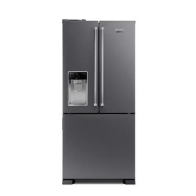 Refrigerador Brastemp 515L BRH86 3 Portas French Door Gourmand Inverter Água e Gelo na Porta Inox 220V