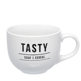 Caneca de Ceramica para Cereal Etilux Jumbo Manhattan 750ml Branco