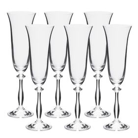 Jogo de 6 Taças para Champanhe Full-Fit em Cristal Ecológico 190ml
