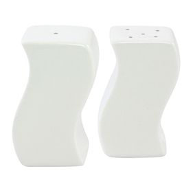 Jogo 2 Peças Saleiro/Pimenteiro em Porcelana Branco