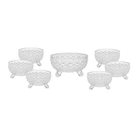 Conjunto 7 Peças de Sobremesa de Vidro Etilux Escama