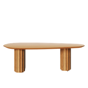 Mesa de Centro Living Orgânica Imcal 120x37 Pé Ripado Nature