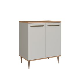 Armário Balcão de Cozinha Isabelle Delmarco 80cm 2 Portas com Tampo Freijó e Arenas