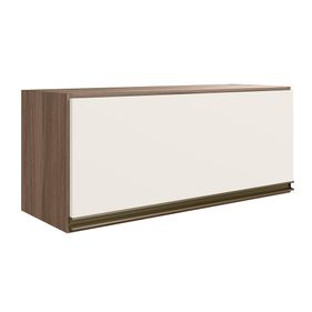 Armário Aéreo Nicioli Kali 80cm 100% MDF 1 Porta Basculante Carvalho Tok e Off White