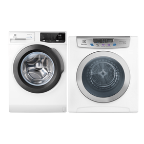 Conjunto Electrolux Lavadora de Roupas 11kg Inverter LFE11 + Secadora Piso e Parede 10,5kg SVP11 220V