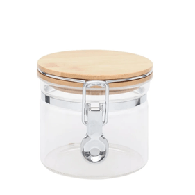 Pote Hermético de Vidro Cromus com tampa Bambu Marrom