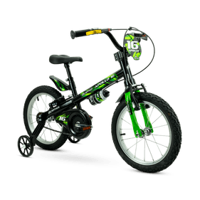 Bicicleta Nathor Aro 16 Apollo 4 Preto com Verde - Outlet