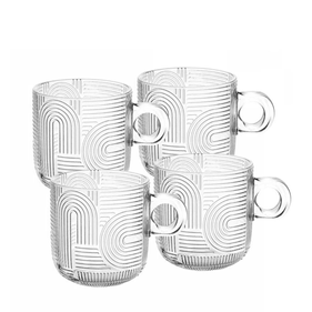 Jogo de 4 Xícaras de Vidro Rojemac Frankfurt 220ml